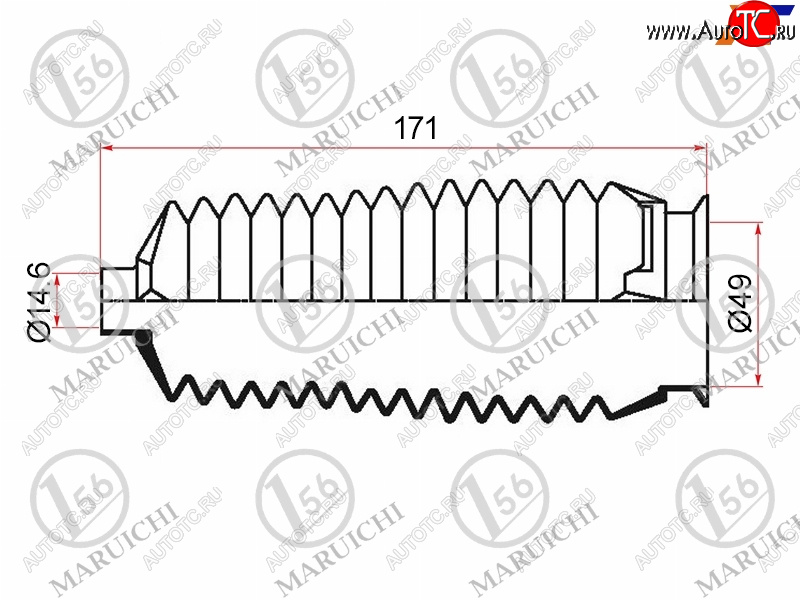 929 р. Пыльник рулевой рейки                                                                                MARUICHI 52-483  с доставкой в г. Пермь