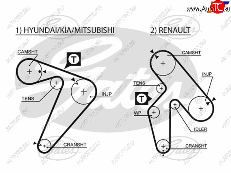 2 899 р. Ремень ГРМ MITSUBISHI 4D56# PAJERO V## 93-97HYUNDAI GALOPPERSTAREX 2.5TDI 98- GATES 5435XS  с доставкой в г. Пермь
