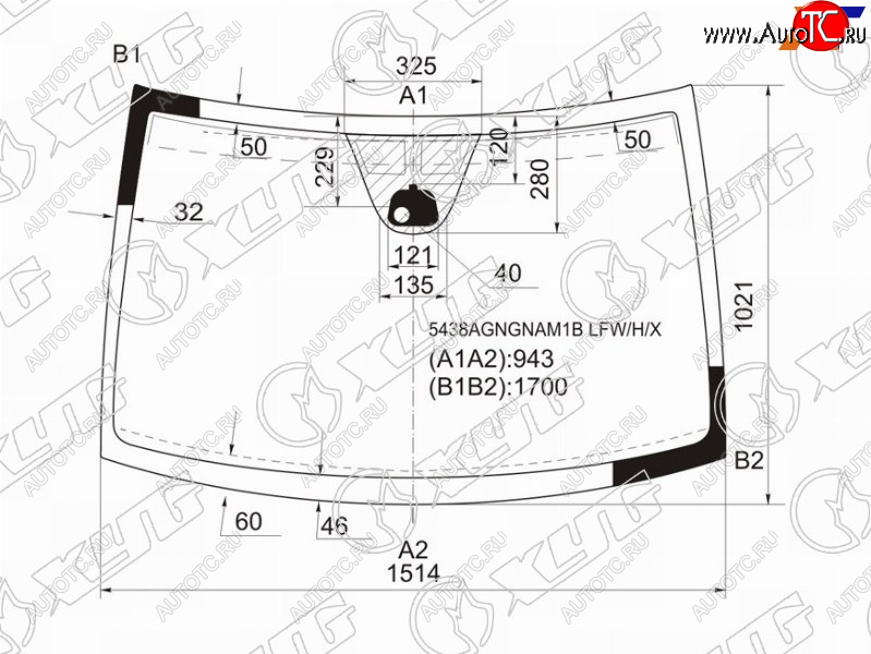 10 249 р. Стекло лобовое (Антенна Датчик дождя) XYG Mercedes-Benz Vito W639 рестайлинг (2010-2014)  с доставкой в г. Пермь