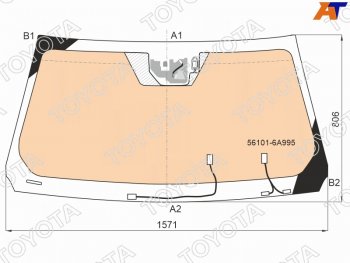 Стекло лобовое (Обогрев полный Камера Датчик дождя Проекция) Toyota Land Cruiser (J300) 21-  Lex TOYOTA 56101-6A995