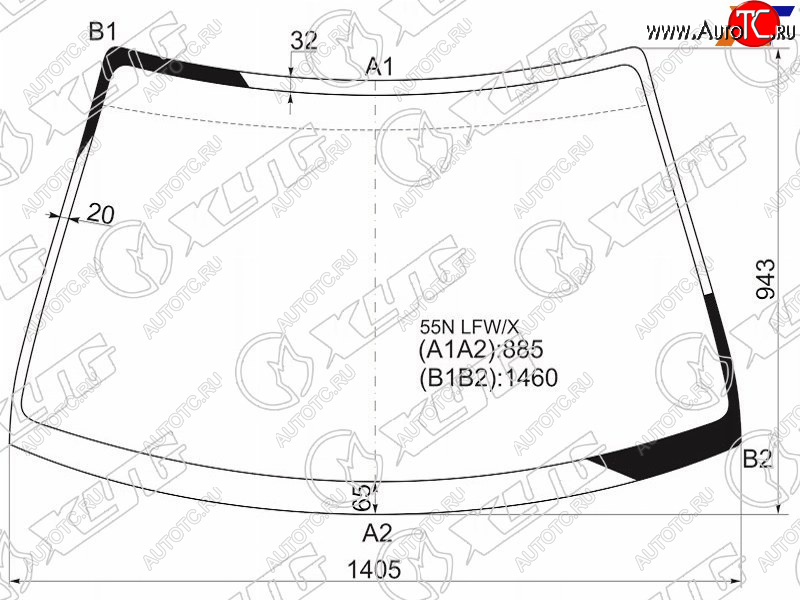 5 899 р. Стекло лобовое Subaru Impreza 92-00  Impreza WRX 92-00  Impreza WRX STI 94-00 XYG 55N LFW/X  с доставкой в г. Пермь