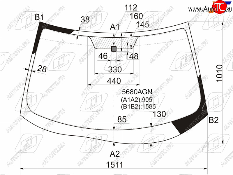 6 199 р. Стекло лобовое Mitsubishi Outlander 05-12  Citroen C-Crosser 07-12  Peugeot 4007 07-14 FUYAO 5680AGN  с доставкой в г. Пермь