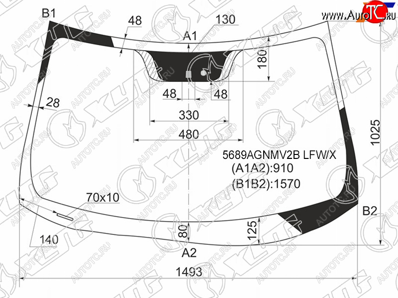 7 699 р. Стекло лобовое (Датчик дождя) Mitsubishi ASX 10-16  Citroen C4 Aircross 12-16  Peugeot 4008 12-15 XYG 5689AGNMV2B LFW/X  с доставкой в г. Пермь