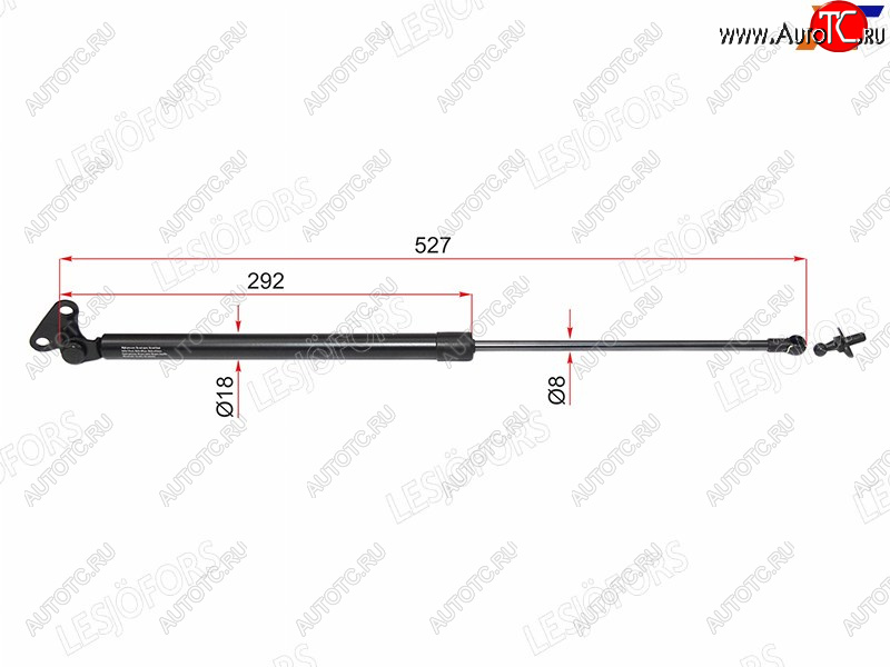 2 999 р. Левый упор задней двери LESJOFORS Toyota Land Cruiser 100 2-ой рестайлинг (2005-2007)  с доставкой в г. Пермь