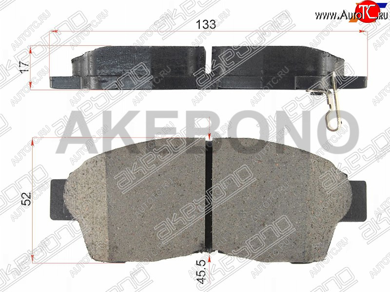 2 799 р. Колодки тормозные AKEBONO (передние) Toyota Corolla E100 седан (1991-2002)  с доставкой в г. Пермь