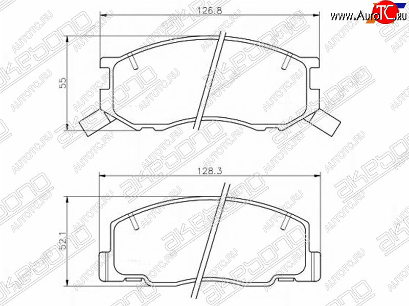 1 659 р. Колодки тормозные AKEBONO (передние) Toyota LiteAce Noah (1996-2001)  с доставкой в г. Пермь