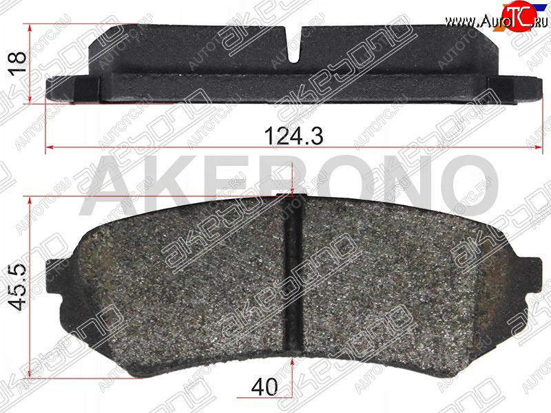 2 169 р. Колодки тормозные AKEBONO (задние) Toyota Land Cruiser 100 2-ой рестайлинг (2005-2007)  с доставкой в г. Пермь