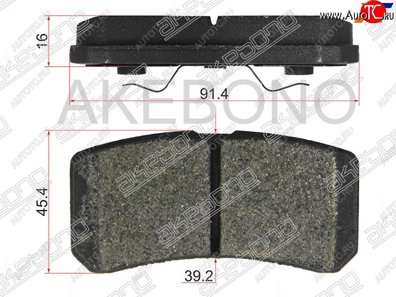 1 999 р. Задние тормозные колодки AKEBONO Mitsubishi ASX дорестайлинг (2010-2012)  с доставкой в г. Пермь