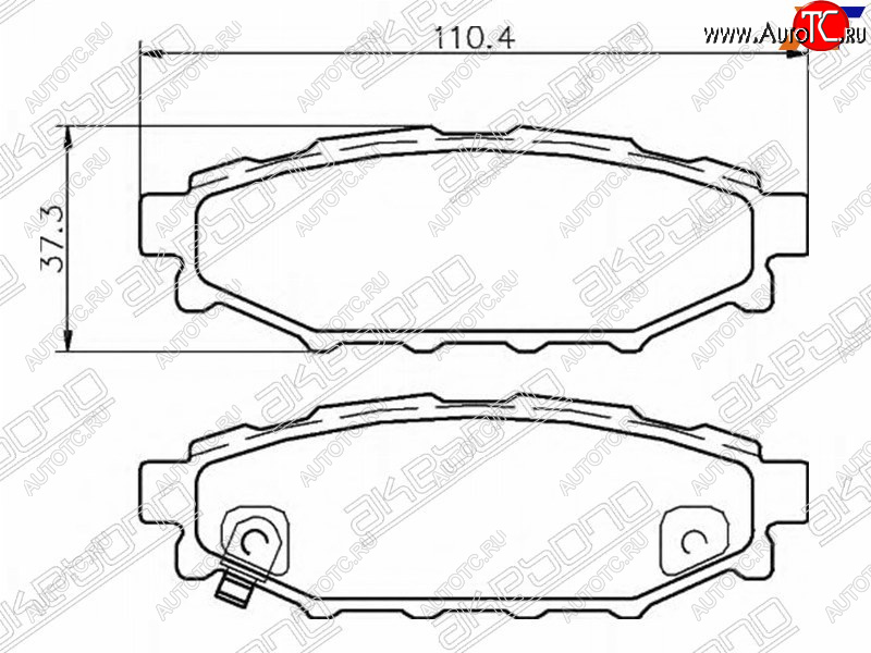 1 599 р. Задние тормозные колодки AKEBONO  Subaru Forester  SH (2008-2013)  с доставкой в г. Пермь