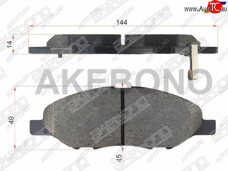 2 099 р. Колодки тормозные AKEBONO (передние) Nissan Note 1 E11 дорестайлинг (2004-2008)  с доставкой в г. Пермь