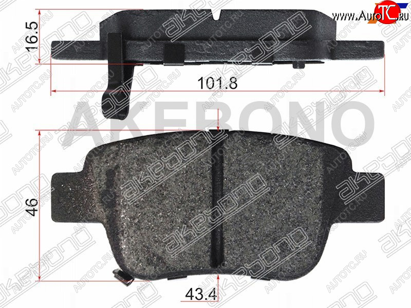 1 459 р. Задние тормозные колодки AKEBONO  Toyota Alphard  H20 - Avensis  T250 седан  с доставкой в г. Пермь