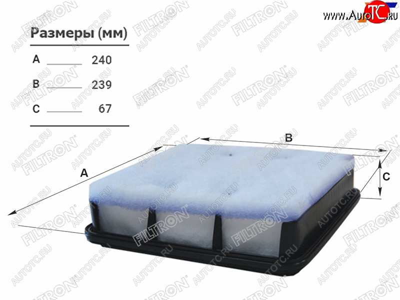 919 р. Фильтр воздушный FILTRON  Mitsubishi L200 ( 3 K74T,  4,  5 KK,KL) - Pajero Sport ( PB,  QE,  QF)  с доставкой в г. Пермь