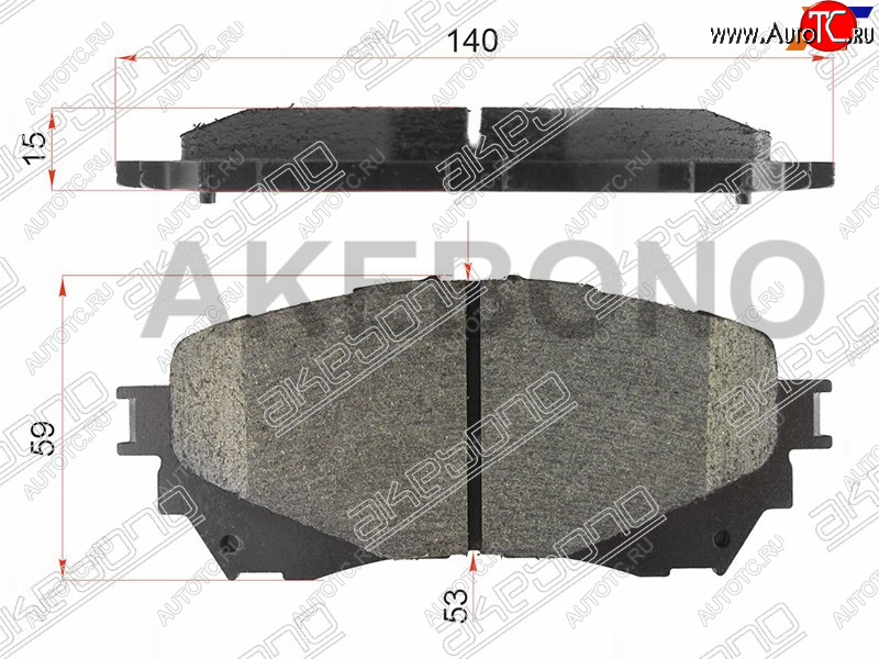 3 079 р. Колодки тормозные AKEBONO (передние) Mazda 6 GJ дорестайлинг седан (2012-2015)  с доставкой в г. Пермь