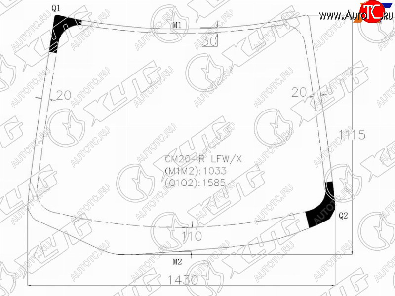 6 449 р. Стекло лобовое Toyota Ipsum (ACM20) 01-09 XYG CM20-R LFW/X  с доставкой в г. Пермь
