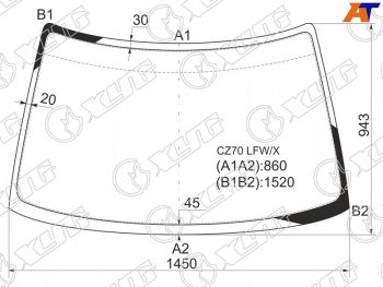 Стекло лобовое Mitsubishi RVR 91-97  Space Runner 91-99 XYG CZ70 LFW/X