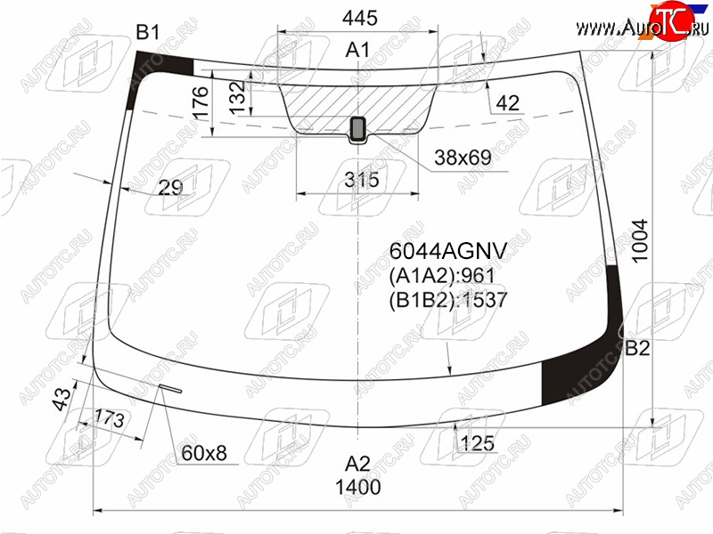 6 249 р. Стекло лобовое Nissan Qashqai 06-13  Dualis 07-14  Qashqai+2 08-14 FUYAO 6044AGNV  с доставкой в г. Пермь