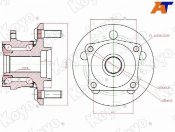 10 499 р. Ступичный узел задн. TOYOTA VISTA ARDEOCALDINAALLIONWISHOPAAVENSIS AZT255 4WD 98-07 KOYO DACF2146A  с доставкой в г. Пермь. Увеличить фотографию 1