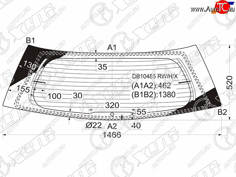 10 999 р. Стекло заднее с обогревом CADILLAC SRX 04-10 XYG DB10485 RW/H/X, db10485rwhx XYG DB10485 RW/H/X  с доставкой в г. Пермь