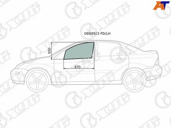 2 789 р. Стекло боковое опускное (Спереди Слева Цвет зеленый) Ford Focus 98-04 XYG DD09523 FD/LH  с доставкой в г. Пермь. Увеличить фотографию 1