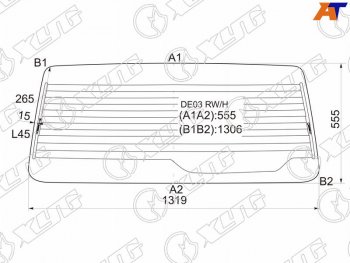 7 999 р. Стекло заднее (Цвет зеленый Обогрев) Mitsubishi Delica 89-99  L300 87-98 XYG DE03 RW/H  с доставкой в г. Пермь. Увеличить фотографию 1