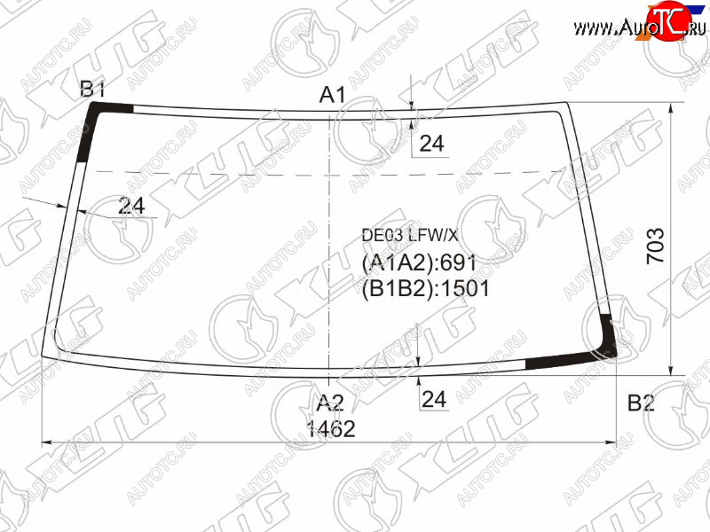 4 649 р. Стекло лобовое Mitsubishi Delica 89-99  Hyundai Grace 93-03  Porter 98-10  Mitsubishi L300 87-98 XYG DE03 LFW/X  с доставкой в г. Пермь