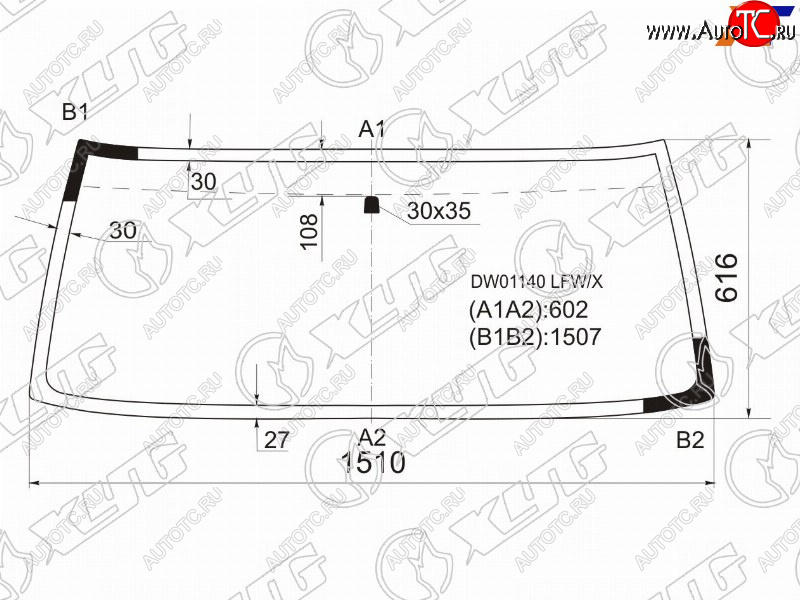 6 499 р. Стекло лобовое Jeep Cherokee 83-01  Wrangler 86-96 XYG DW01140 LFW/X  с доставкой в г. Пермь