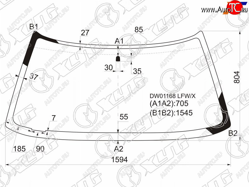 5 199 р. Стекло лобовое Chevrolet Blazer 94-05 XYG DW01168 LFW/X  с доставкой в г. Пермь
