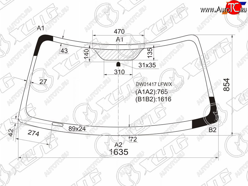 7 199 р. Стекло лобовое FORD EXPLORER 03-10/LINCOLN AVIATOR 03-05 XYG DW01417 LFW/X, dw01417lfwx XYG DW01417 LFW/X  с доставкой в г. Пермь