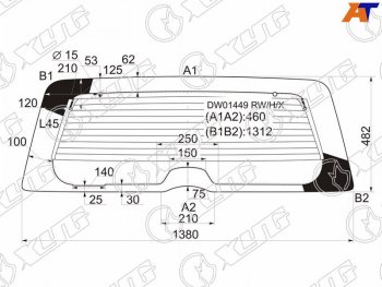 9 749 р. Стекло заднее с обогревом JEEP LIBERTYJEEP CHEROKEE 02-07                                           XYG DW01449 RW/H/X  с доставкой в г. Пермь. Увеличить фотографию 1