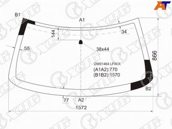 Стекло лобовое JEEP GRAND CHEROKEE 99-04                                                             XYG DW01464 LFW/X