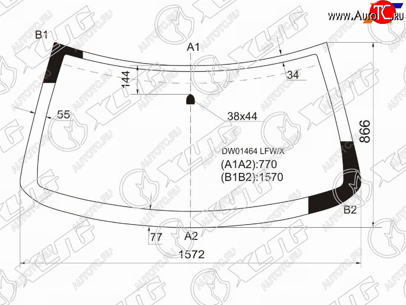6 949 р. Стекло лобовое JEEP GRAND CHEROKEE 99-04                                                             XYG DW01464 LFW/X  с доставкой в г. Пермь