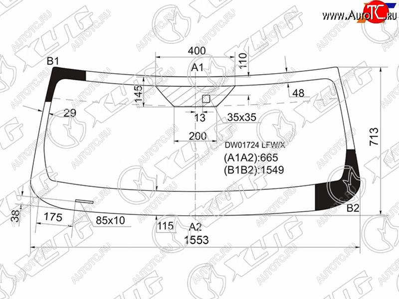 7 999 р. Стекло лобовое (Датчик дождя) Jeep Cherokee 07-14  Liberty 07-12 XYG DW01724 LFW/X  с доставкой в г. Пермь