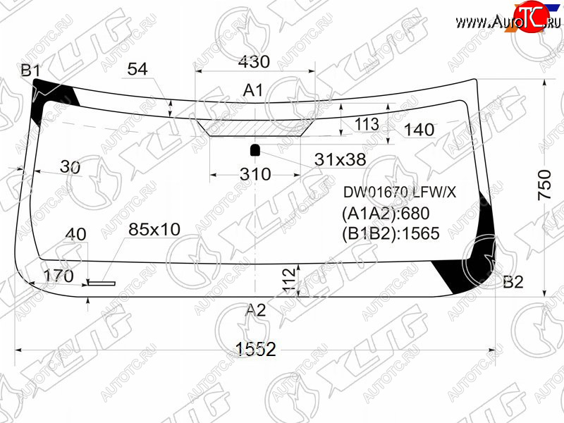 5 349 р. Стекло лобовое DODGE NITRO 06-11 XYG DW01670 LFW/X  с доставкой в г. Пермь