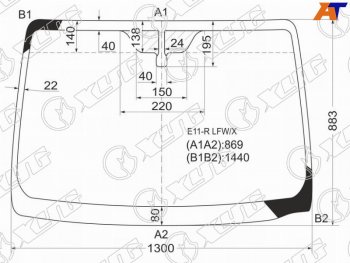 Стекло лобовое Nissan Note 05-13 XYG E11-R LFW/X
