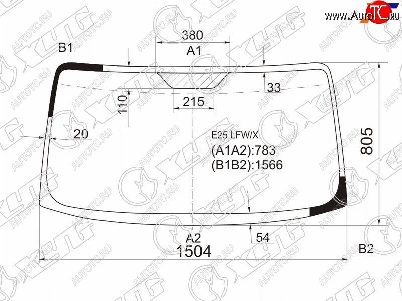 9 999 р. Стекло лобовое Nissan Caravan 01-12  Urvan 01-12 XYG E25 LFW/X  с доставкой в г. Пермь