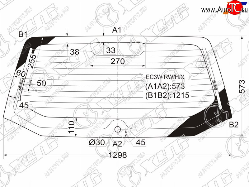 2 399 р. Стекло заднее с обогревом MITSUBISHI LEGNUM 5D WGN 98-02 XYG EC3W RW/H/X, ec3wrwhx XYG EC3W RW/H/X  с доставкой в г. Пермь