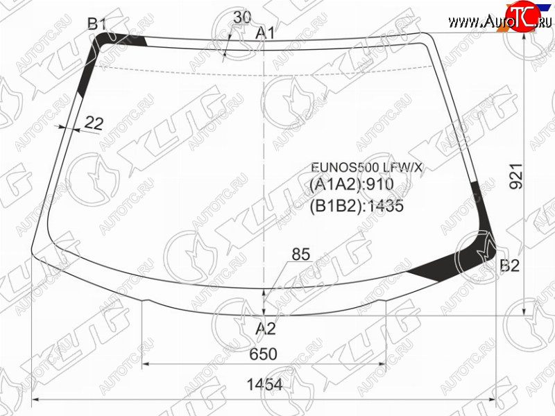 6 849 р. Стекло лобовое Mazda Eunos 500 92-95  Xedos 6 92-99 XYG EUNOS500 LFW/X  с доставкой в г. Пермь