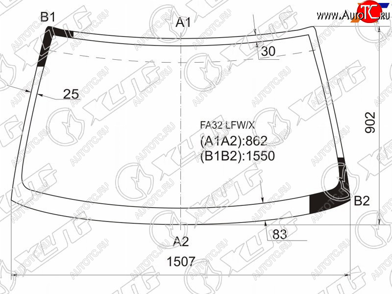 6 249 р. Стекло лобовое XYG  Nissan Cefiro  A32 - Maxima  A32  с доставкой в г. Пермь