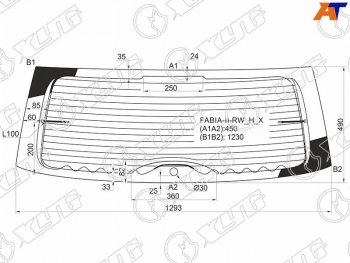 7 549 р. Стекло заднее (Цвет зеленый Обогрев 5D HBK) Skoda Fabia 07-15 XYG FABIA-II RW/H/X  с доставкой в г. Пермь. Увеличить фотографию 1