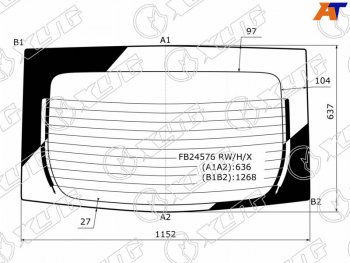 7 199 р. Стекло заднее (Цвет зеленый Обогрев) Toyota Prius (ZVW30) 09-16  Prius PHV 12-16 XYG FB24576 RW/H/X  с доставкой в г. Пермь. Увеличить фотографию 1