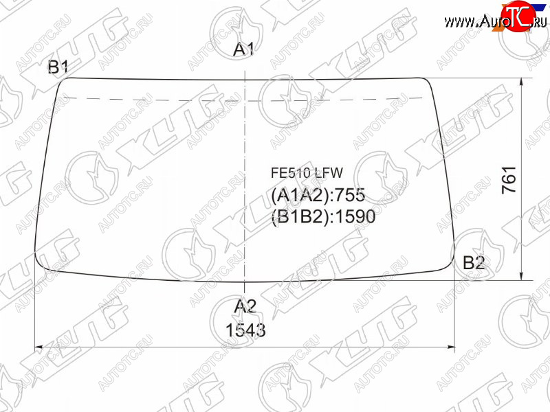 6 499 р. Стекло лобовое Mitsubishi Fuso Canter FE5 93-02  Fuso Canter FE6 93-02 XYG FE510 LFW  с доставкой в г. Пермь