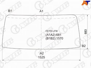 Стекло лобовое Mitsubishi Fuso Canter FE7 02-12 XYG FE700 LFW