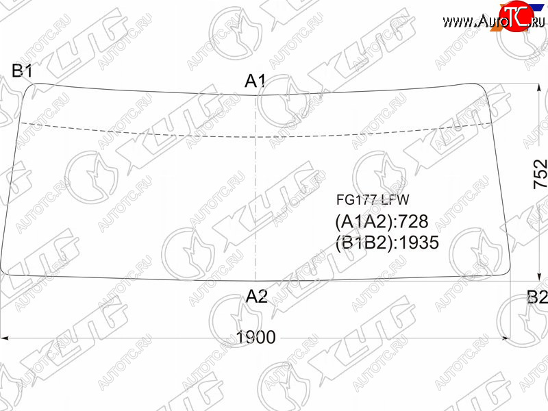 12 449 р. Стекло лобовое Hino Ranger 86-98 XYG FG177 LFW  с доставкой в г. Пермь