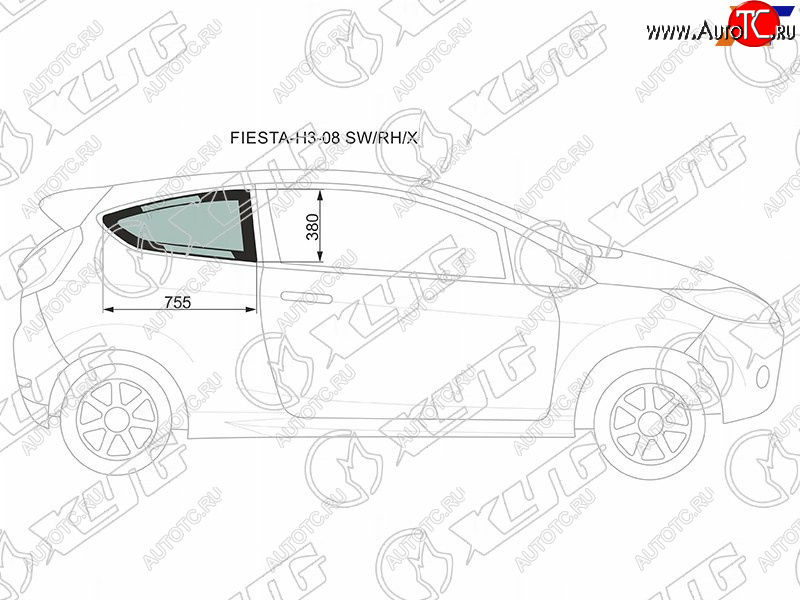 267 р. Стекло кузова (собачник) заднее правое FORD FIESTA 3D 08- XYG FIESTA-H3-08 SW/RH/X, fiestah308swrhx<h2>Заявлена применимость к автомобилям:</h2><ul><li>FORD FIESTA 08- 3D</li></ul> XYG FIESTA-H3-08 SW/RH/X  с доставкой в г. Пермь