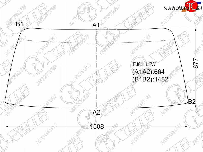 4 899 р. Стекло лобовое Toyota Land Cruiser (J80) 89-97  Lexus LX 95-97 XYG FJ80 LFW  с доставкой в г. Пермь