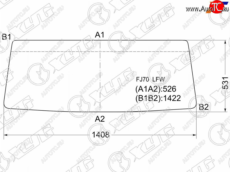 5 849 р. Стекло лобовое Toyota Land Cruiser 84-04  Land Cruiser Prado (J70) 87-96 XYG FJ70 LFW  с доставкой в г. Пермь