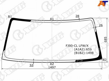 Стекло лобовое Toyota Land Cruiser Prado (J90) 96-02 XYG FJ90-CL LFW/X