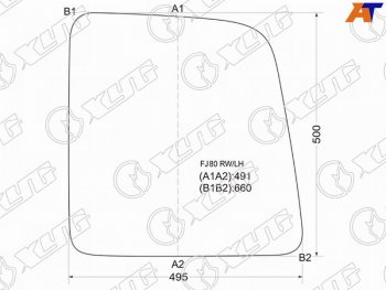 3 199 р. Стекло заднее (распашной двери) левое TOYOTA LAND CRUISER #J80 90-98                                 XYG FJ80 RW/LH  с доставкой в г. Пермь. Увеличить фотографию 1