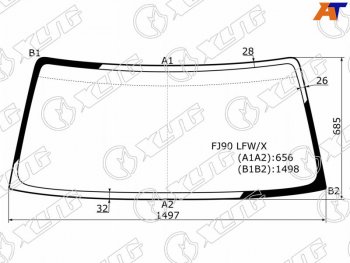 Стекло лобовое Toyota Land Cruiser Prado (J90) 96-02 XYG FJ90 LFW/X