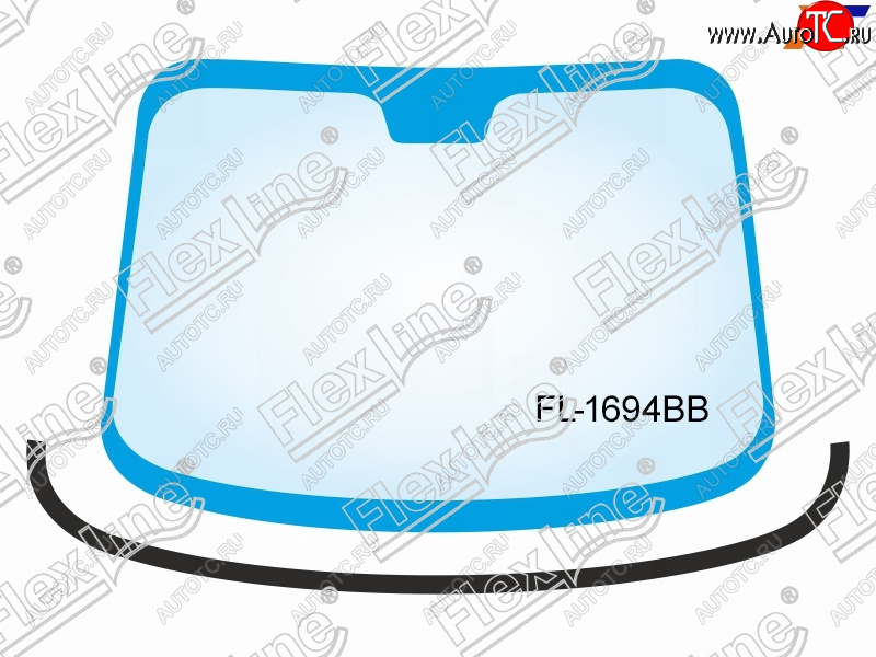 1 399 р. Молдинг лобового стекла (Снизу) FLEXLINE Ford Focus 2 хэтчбэк 3 дв. рестайлинг (2007-2011)  с доставкой в г. Пермь